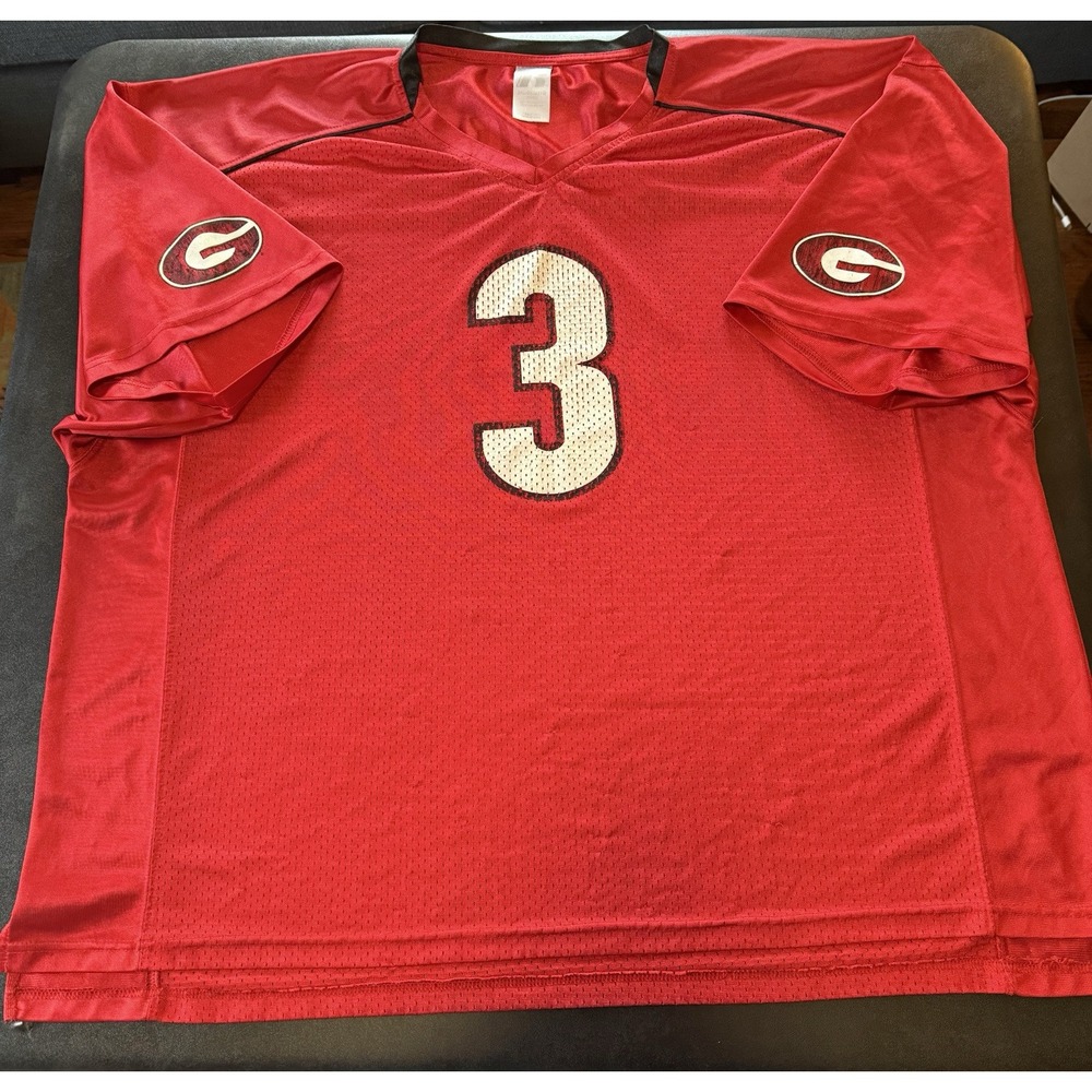 Vintage Russell Georgia Bulldogs Football Jersey‎ UGA #3 Size 2XL - Nice